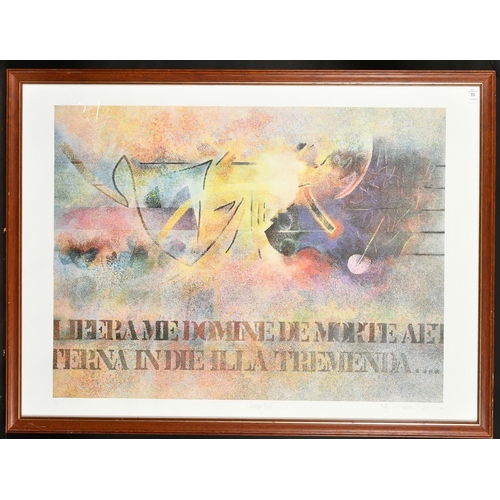 21 - Tom Phillips (1937-2022), 'Libera Me', lithograph, signed, inscribed and numbered 56/250 in pencil, ... 
