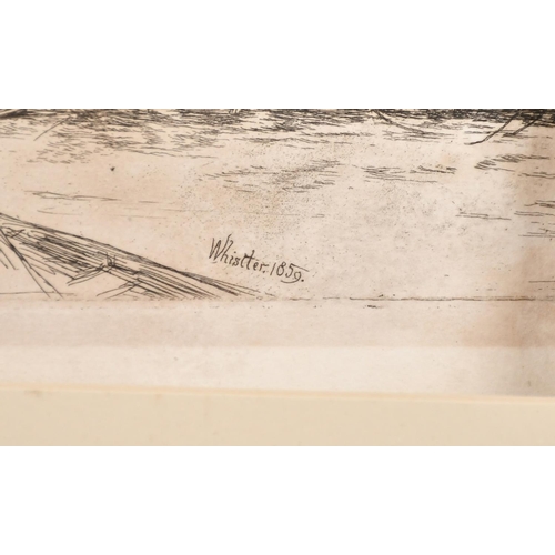 3 - James Abbot McNeil Whistler (1834-1903), 'Billingsgate', etching, Aitken Dott and Son label verso, 6... 