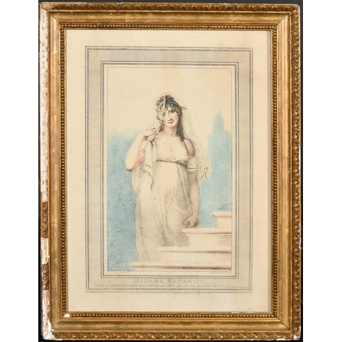 32 - Cardon after Cosway, a portrait of Madame Recamier, engraving, plate size 11.75