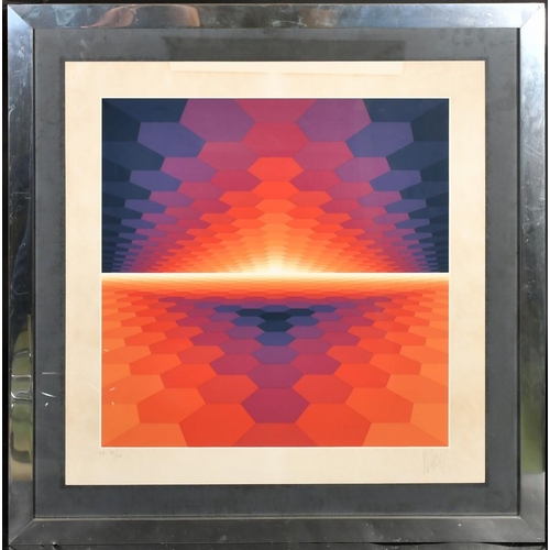 42 - Yvaral / Jean-Pierre Vasarely (1934-2002) French, Horizon Structure, lithograph, signed in pencil an... 