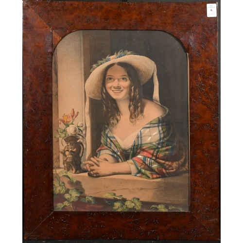 6 - After Thomas Francis Dicksee, circa 1895, a pair of hand-coloured prints of female figures, each 17