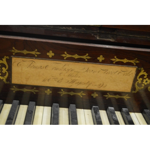 269 - Thomas Tomkison, a George III mahogany square piano (af).