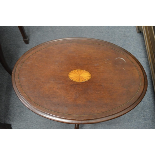 274 - An inlaid mahogany tripod table.