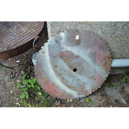 43 - A large circular saw blade.