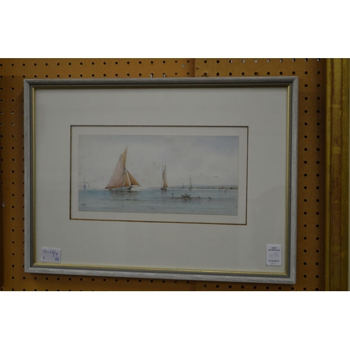 475 - Two watercolours depicting maritime scenes.