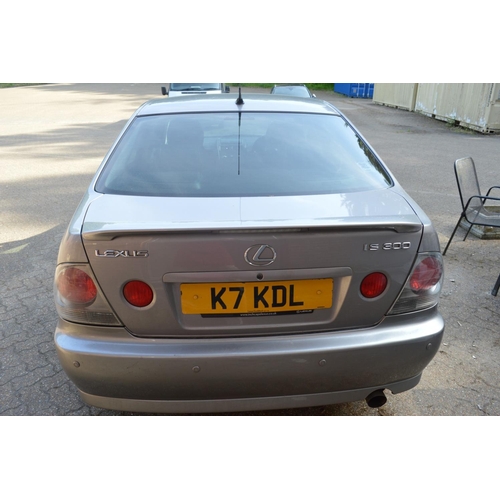 49 - A Lexus IS300 four door saloon, with private plate, 91,000 miles, MOT until November, no tax, V5 doc... 