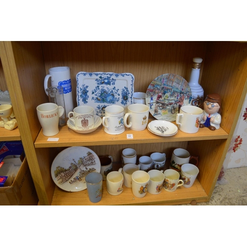 64 - Decorative china to include Commemorative mugs.