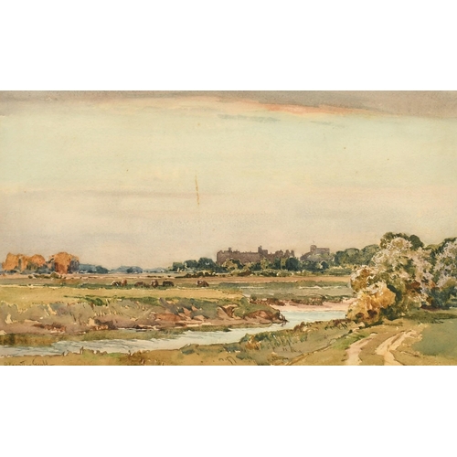 172 - Alexander Carruthers Gould (1870-1948) British, 'Windsor Castle from the Water Meadows', watercolour... 