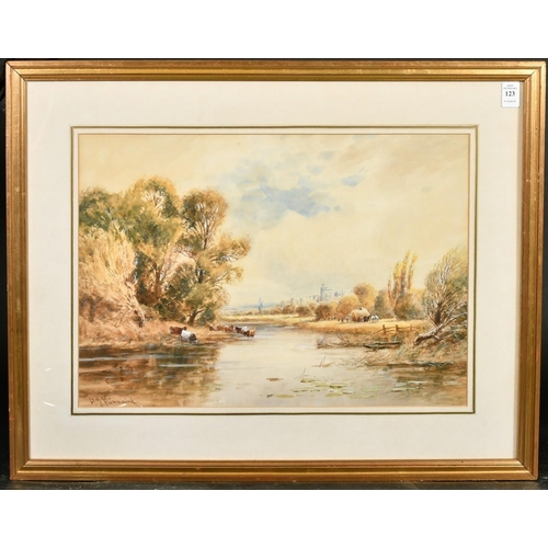 173 - Henry John Kinnaird (1861-1929) British, a view of the Thames, watercolour, signed, 13.5