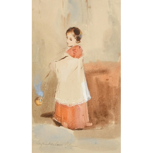 191 - Circle of R.P. Bonnington,  'Enfant de coeur Cologne', watercolour, inscribed in pencil, 9
