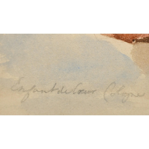 191 - Circle of R.P. Bonnington,  'Enfant de coeur Cologne', watercolour, inscribed in pencil, 9