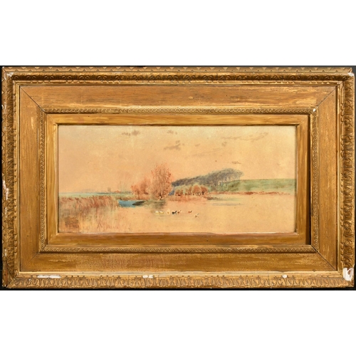 195 - T. H. Leslie, Ducks on a pond, watercolour, signed and dated '92, 8.5