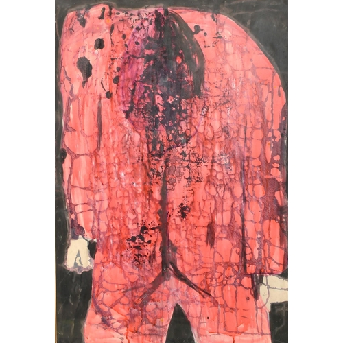 196 - 20th Century British School, a study of a figure with head bowed, watercolour, 30