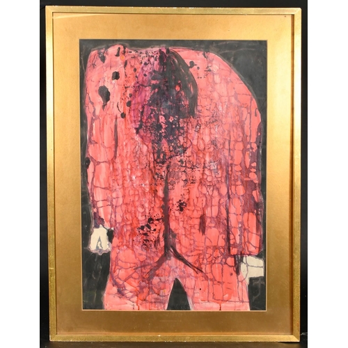 196 - 20th Century British School, a study of a figure with head bowed, watercolour, 30