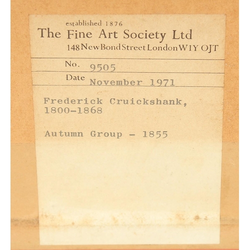 199 - Frederick Cruickshank (1800-1868) An Autumn scene of young children picking berries, watercolour, si... 