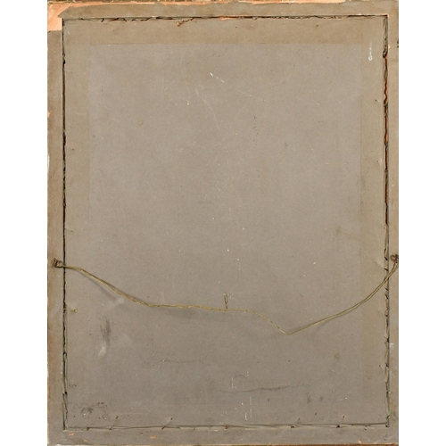 210 - Continental School circa 1890, A lady seated on a chair wearing a long blue dress with a white neck ... 