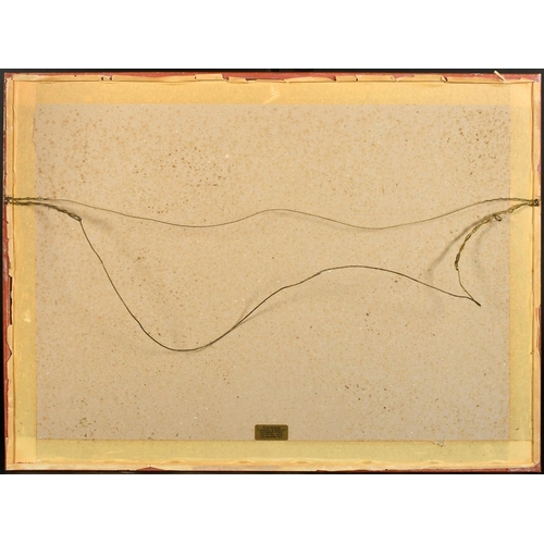 214 - Circle of David Cox, A man on a horse chatting to a lady on a track by a cottage, watercolour, 9.25