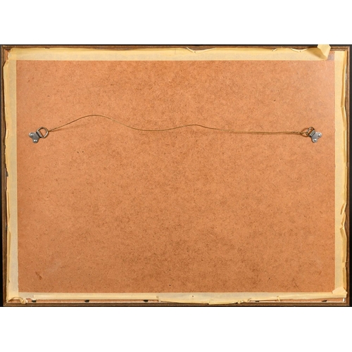 216 - Charles James Adams (1859-1931) British, Moving the herd through the village, a ruined castle on a h... 