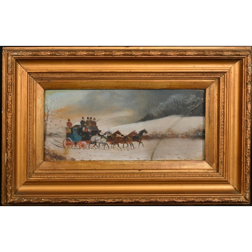 217 - Circle of Rideout, A pair of coaching scenes, Winter and Summer, gouache, 6