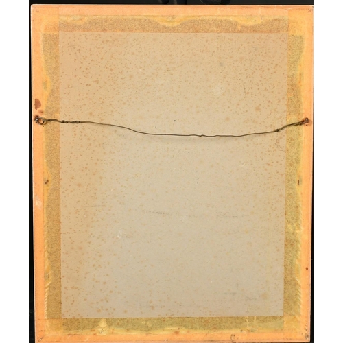 218 - Chinese School, A still life of a pink roses and a butterfly, watercolour, 7.75