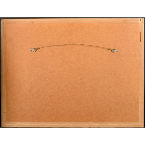 222 - John Hamilton Glass (1890-1925) Scottish, A landscape view of figures gathering in the hay near to a... 