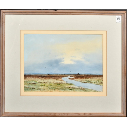 229 - W.F. Cooper, Crofters cottage near a river with mountains in the distance, along with another landsc... 