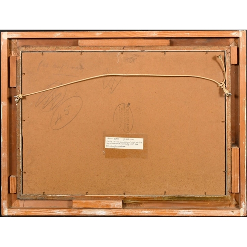 231 - John Blair (fl.1885-1888), A rugged coastal scene with two children playing with toy boats, watercol... 