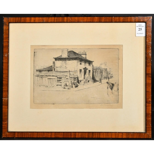 25 - David Young Cameron (1865-1945) Scottish, 'Mansion House, North Street', etching, signed in pencil, ... 