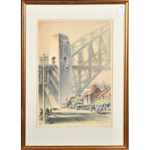 28 - Robert Emerson Curtis (1898-1996) British/Australian, a set of four lithographs of Sydney Harbour Br... 