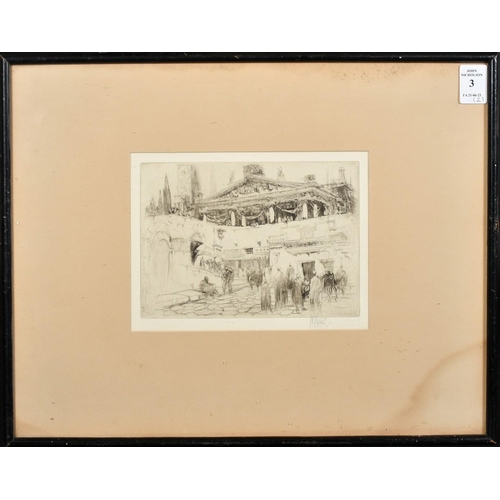 3 - William Walcot (1874-1943), 'The First Temple to Jupiter', etching, signed in pencil, 5