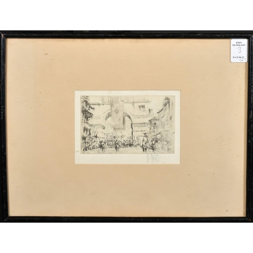 3 - William Walcot (1874-1943), 'The First Temple to Jupiter', etching, signed in pencil, 5