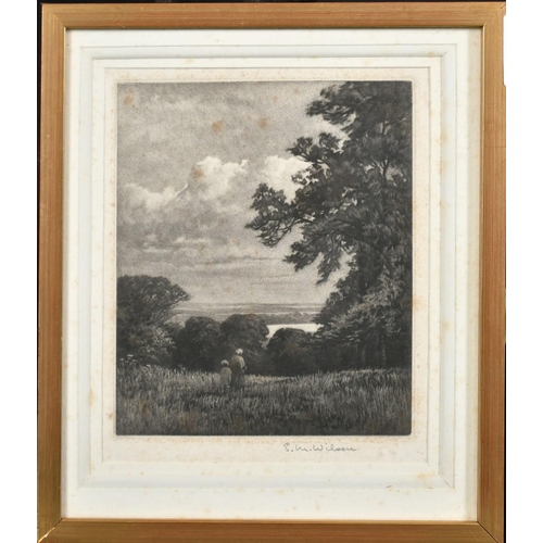 4 - John George Mathieson (Early 20th Century), an etching of a Loch scene, signed in pencil, 9