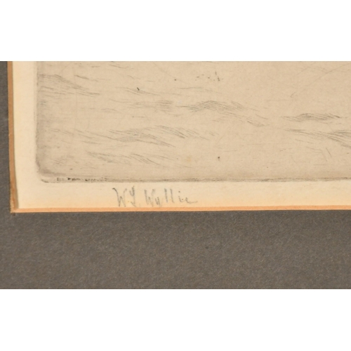 56 - William Lionel Wyllie (1851-1931), Waterloo Bridge, etching, signed in pencil, plate size 7.5