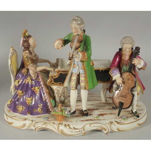 1074 - A 20TH CENTURY DRESDEN PORCELAIN GROUP, 