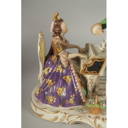 1074 - A 20TH CENTURY DRESDEN PORCELAIN GROUP, 