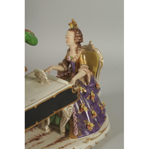 1074 - A 20TH CENTURY DRESDEN PORCELAIN GROUP, 