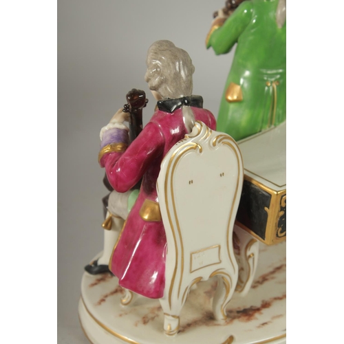 1074 - A 20TH CENTURY DRESDEN PORCELAIN GROUP, 