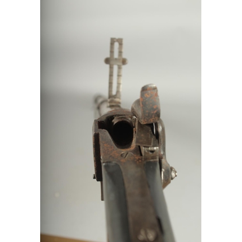 1337 - A SHARP'S TYPE SLANT BREECHED PERCUSSION RIFLE. 57