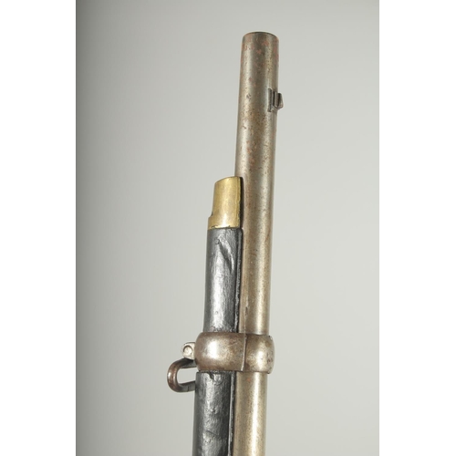 1337 - A SHARP'S TYPE SLANT BREECHED PERCUSSION RIFLE. 57
