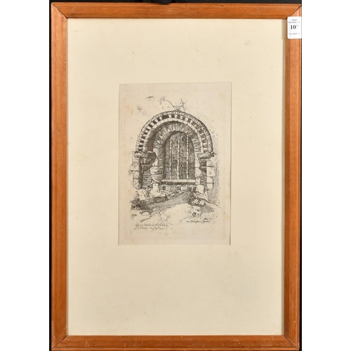 107 - J.S. Cotman, An etching of a window, South Burlingham Church, Norwich, 1810, etched and published by... 