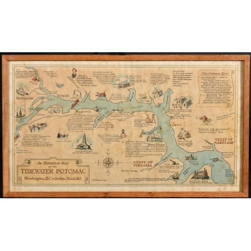 118 - Frederick Tilp, A Pictorial Map of the Potomac from Washington, D.C. to Maryland, 9.5