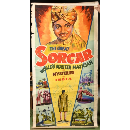 145 - A large lithographic poster showing the Great Sorcar, printed by Aspy Litho Works Madras, 87