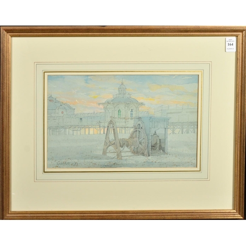 164 - Denis Roxby Bott (b. 1948), a view of Brighton pier, signed and dated 1983, watercolour, 8