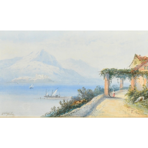 187 - Edwin St. John, Circa 1912, 'The Bay of Naples', and 'Near Capri', a pair of watercolours, both sign... 