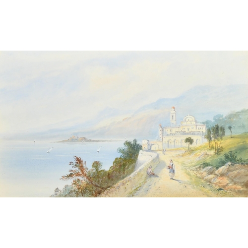 188 - Edwin St. John, Circa 1912, 'Lake Como' and 'Cannes', a pair of watercolours, both signed, each 11.5... 