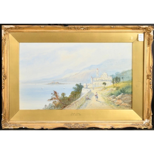 188 - Edwin St. John, Circa 1912, 'Lake Como' and 'Cannes', a pair of watercolours, both signed, each 11.5... 