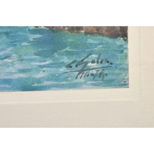 192 - Carmelo Galea, 'Blue Grotto, Malta', watercolour, signed, 4