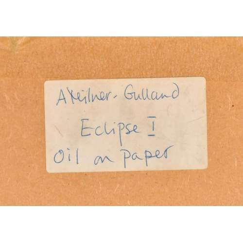 215 - Alison Milner-Gulland (20th Century), 'Eclipse 1', oil on paper, mixed media, label verso, 26.75