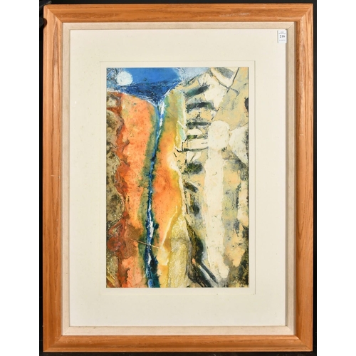 216 - Alison Milner-Gulland (20th Century), Untitled abstract, mixed media, signed in pencil, 20.75