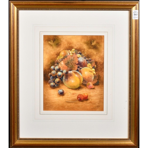 276 - Christopher Hughes (b. 1959), a still life of fruit and vines, watercolour, signed, 10